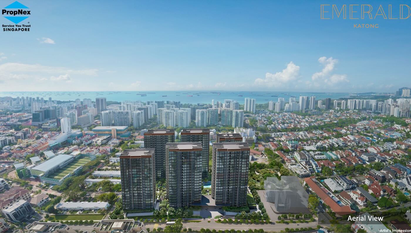 Emerald of Katong Aerial View of the Sea